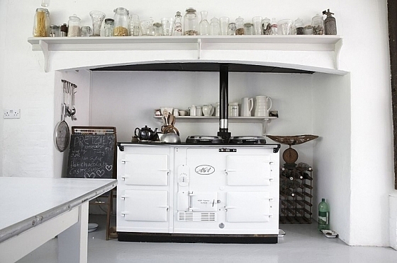 Vrijstaande grote engelse aga oven